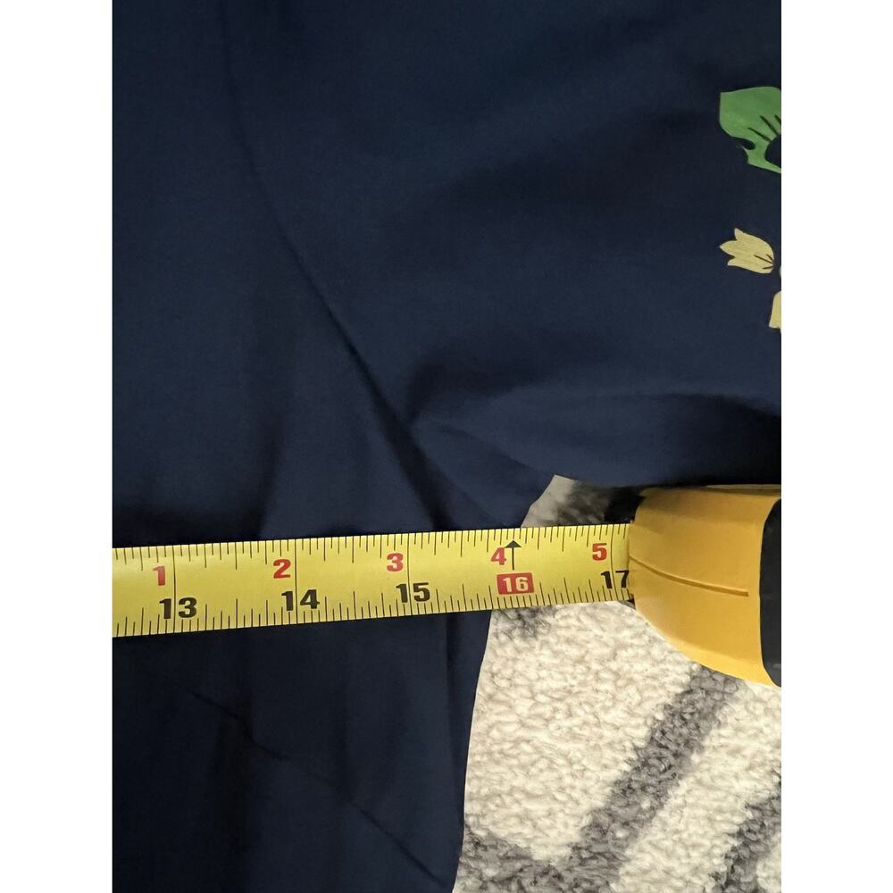 LUXXEL Navy Floral Puff Sleeve Button Front Tiered Maxi Dress Sz M NWT - Picture 15 of 16